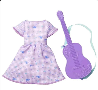 Barbie Career Musician Fashion Pack Lavender Flower Dress with Guitar