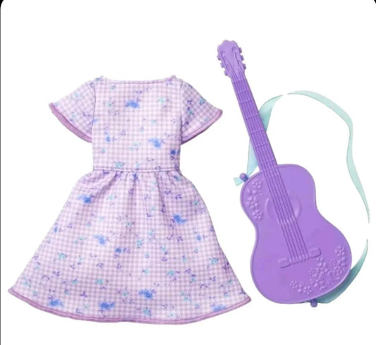 Barbie Career Musician Fashion Pack Lavender Flower Dress with Guitar