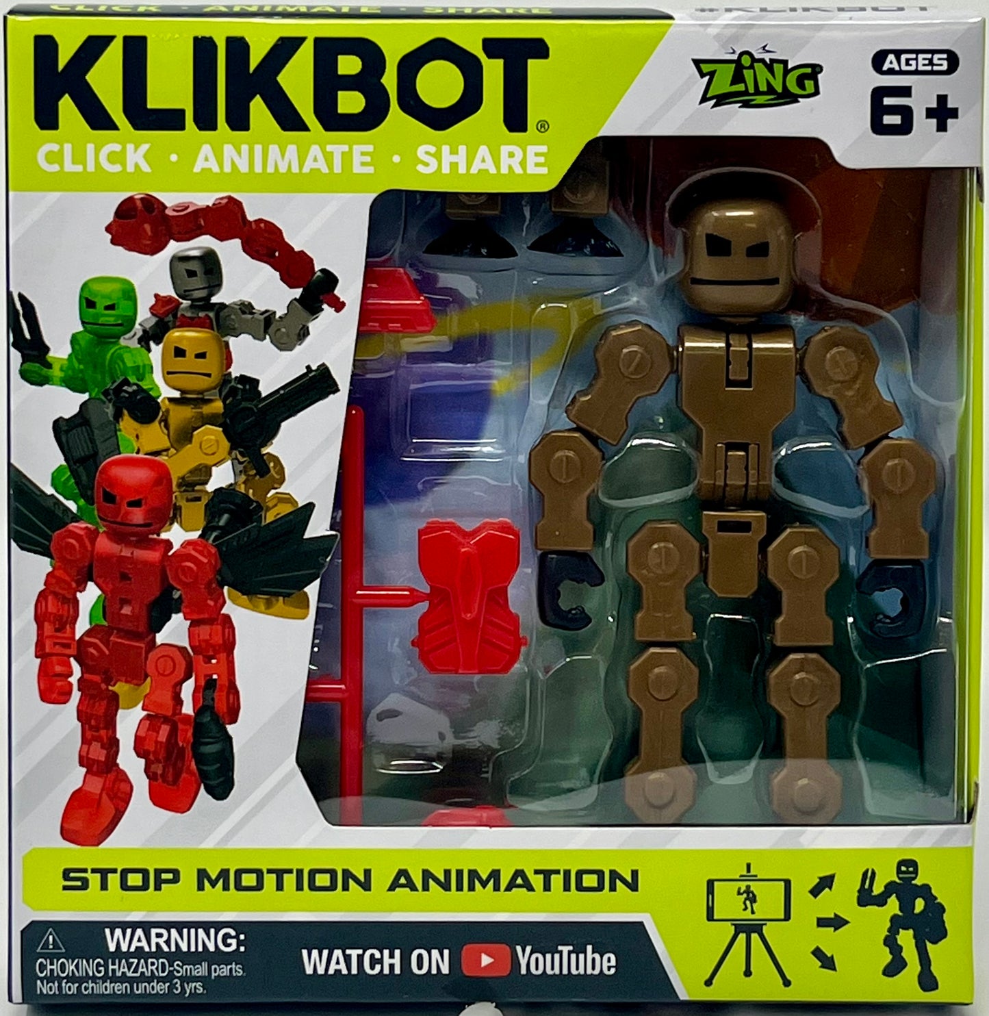 Stikbot Klikbot Villain Warp Gold Action Figure Create Animation