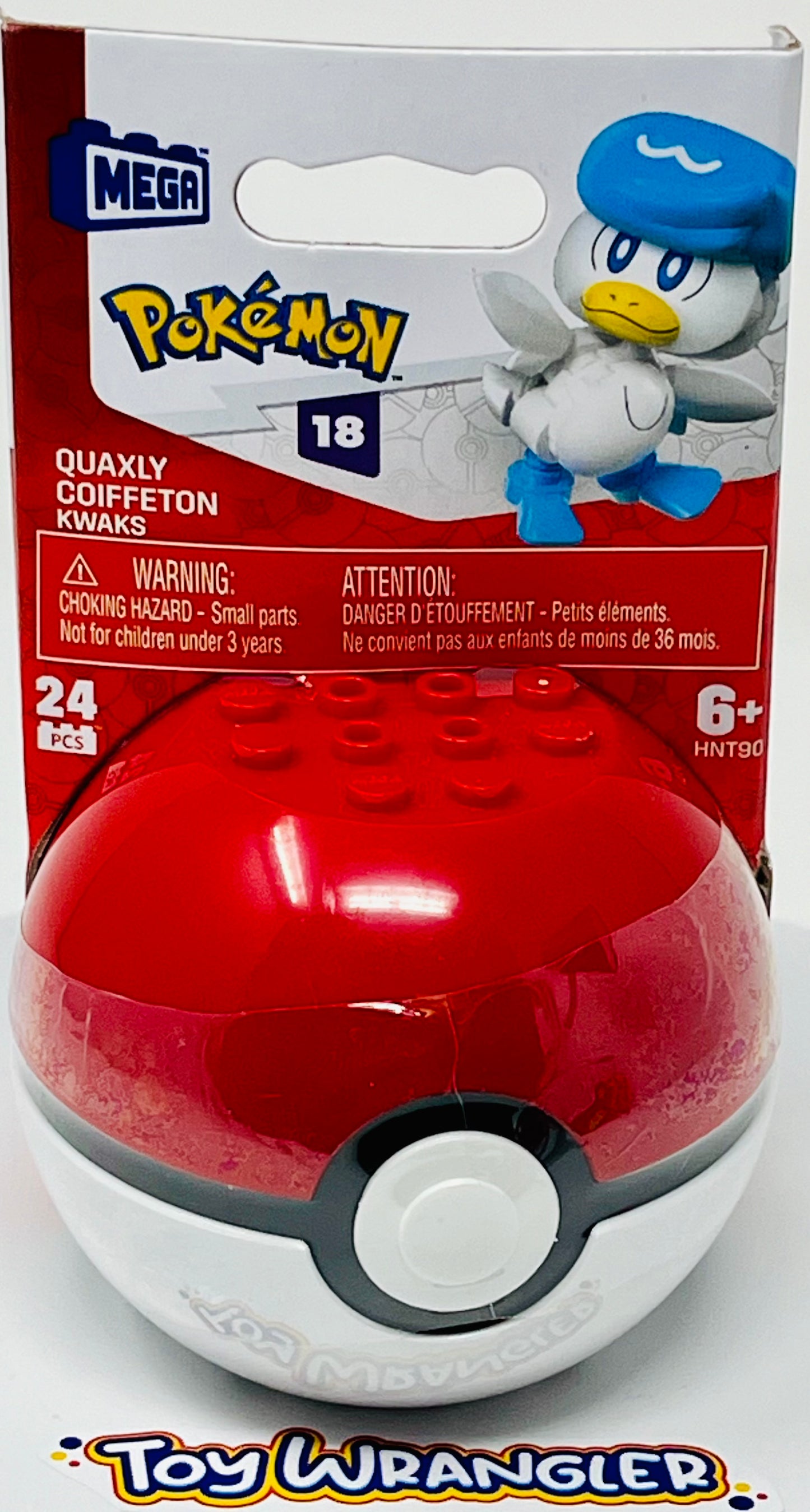 MEGA Pokemon Quaxly Action Figure Building Set with Pokeball (24 pc)