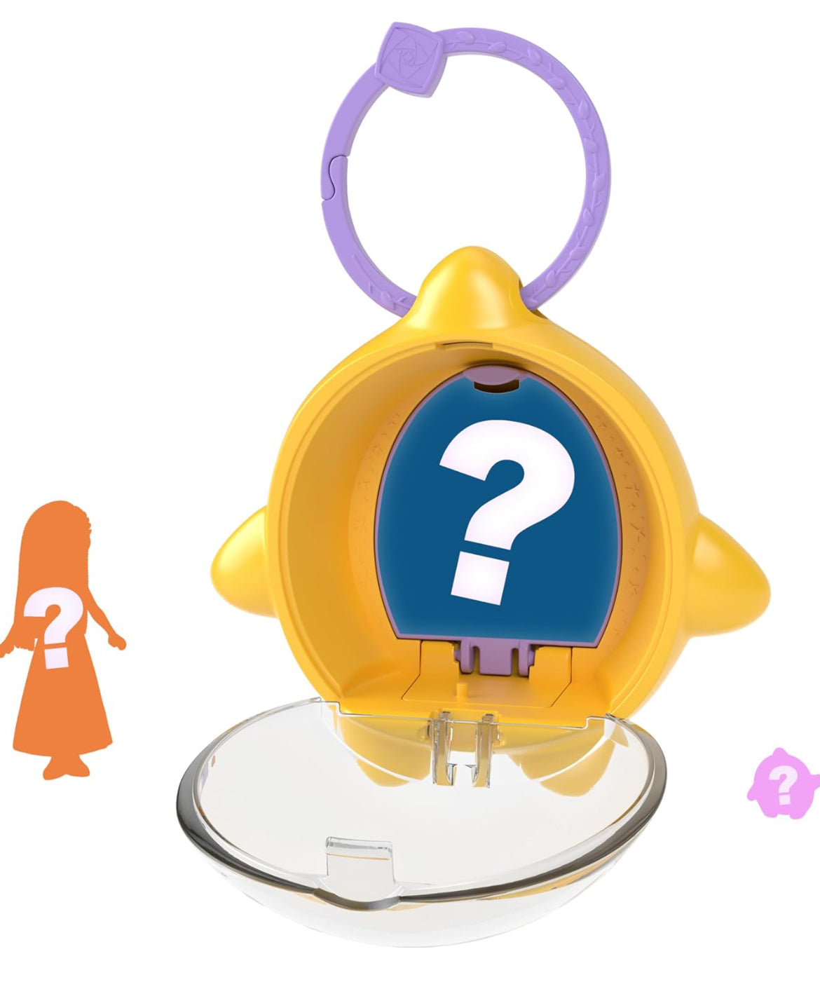 Mattel Disney (1) Random Wish Star Reveals Mini Doll Surprise, Keychain Compact with Character Doll & Accessory (Styles May Vary)