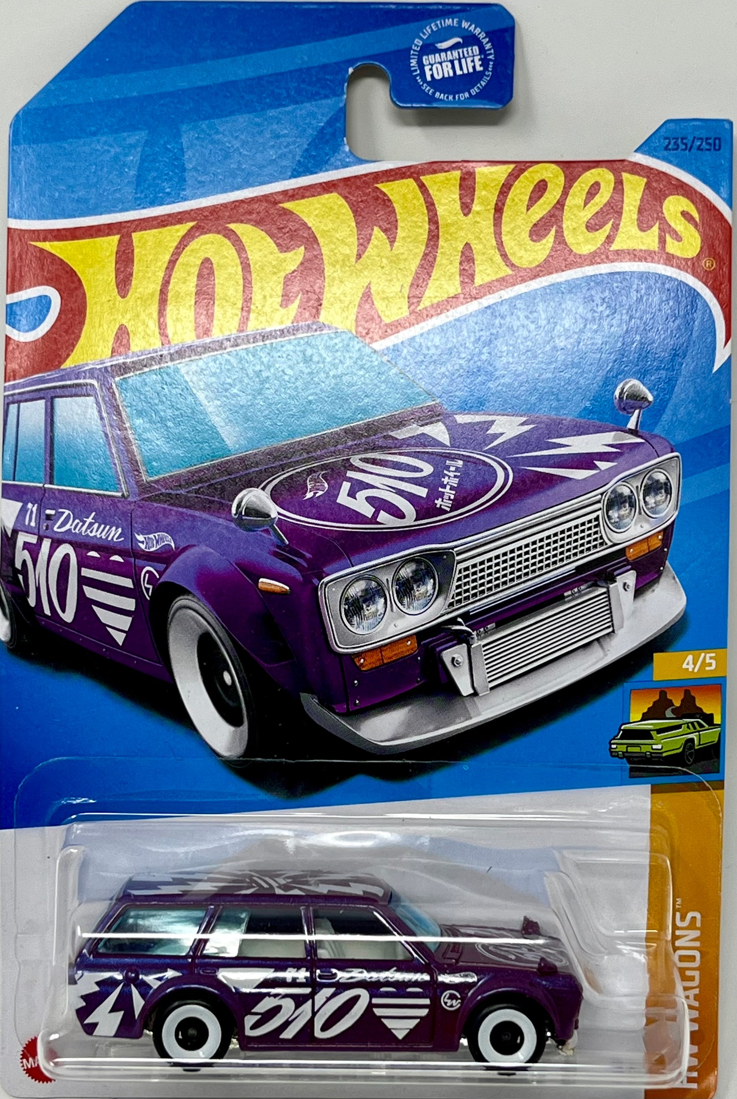 Hot Wheels 2023 HW Wagons Series Purple Datsun Bluebird Wagon 510