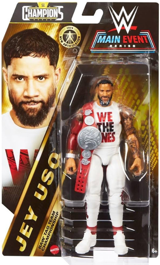 WWE Main Event Series Champions 15cm Action Figure Jey Uso Figures + Belt