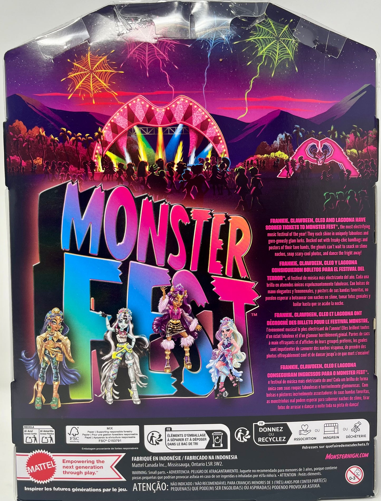 Monster High Monster Fest Doll, Lagoona Blue with Glam Outfit & Festival Themed Accessories Like Snacks, Band Poster, Statement Bag & More