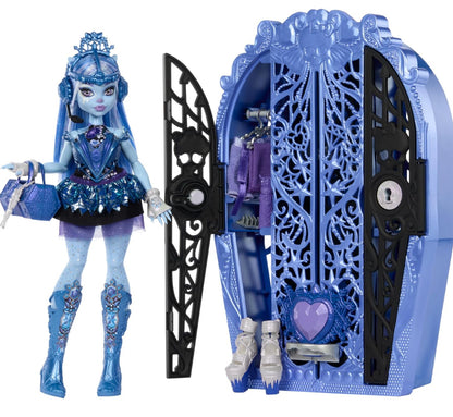 Monster High Skulltimate Secrets Doll & Accessories Set, Monster Mysteries Abbey Bominable with Dress-Up Closet & 19+ Surprises Including Clothes