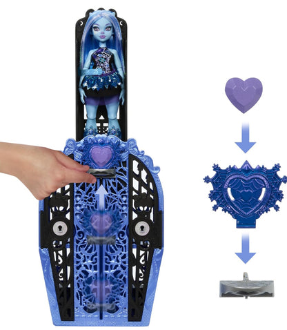 Monster High Skulltimate Secrets Doll & Accessories Set, Monster Mysteries Abbey Bominable with Dress-Up Closet & 19+ Surprises Including Clothes