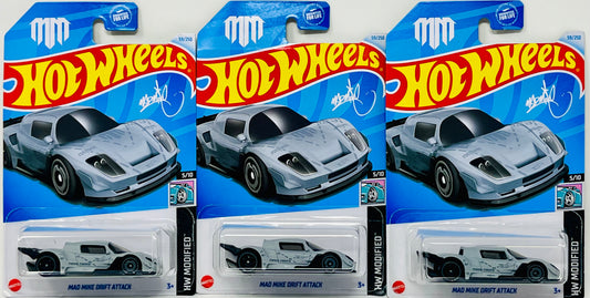 3X Hot Wheels Mad Mike Drift Attack HW Modified 59/250