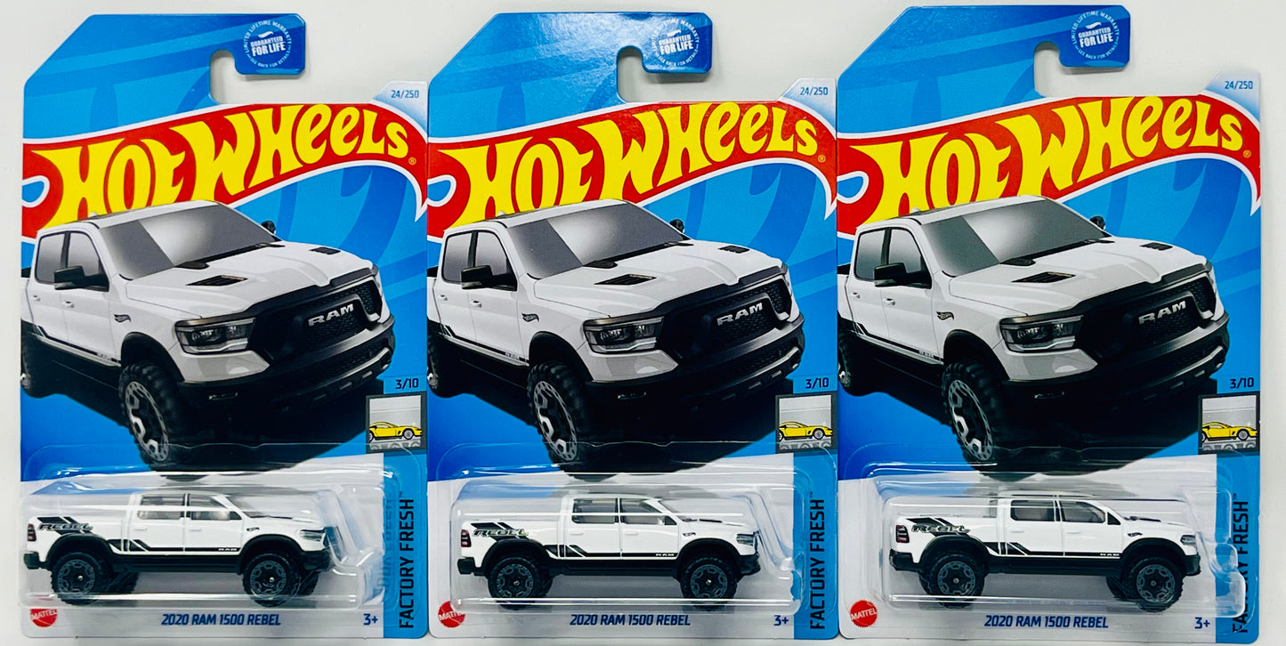 3X Hot Wheels 2020 Ram 1500 Rebel #24/250 Factory Fresh