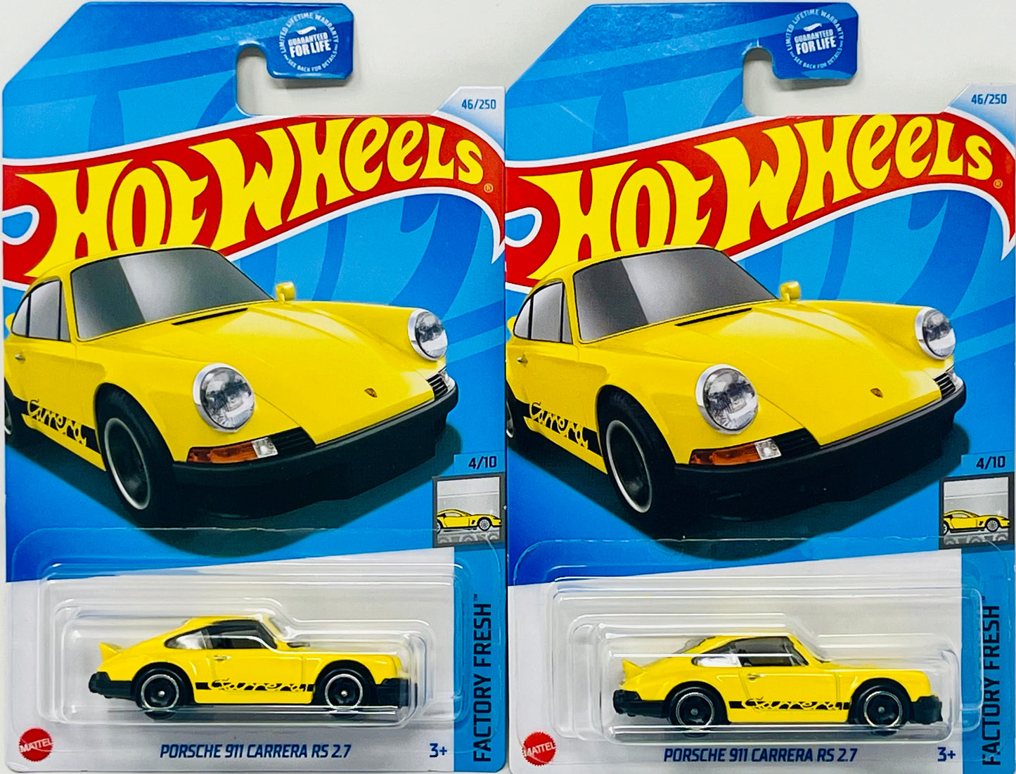 2X Hot Wheels Porsche 911 Carrera RS 2.7 #46 Factory Fresh 4/10