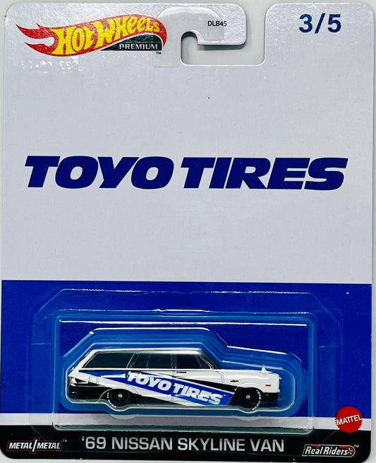 Hot Wheels 1969 Nissan Skyline Van Speed Graphics Toyo TIres 3/5 Premium