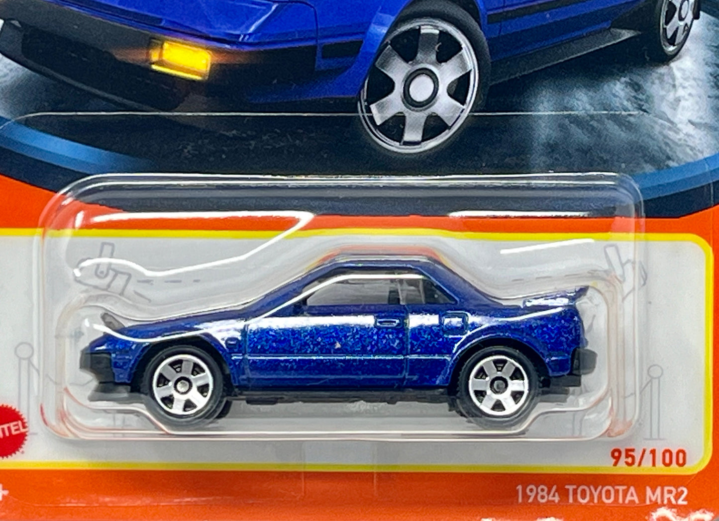 2 X Matchbox 2023 1984 Toyota MR2 Blue Lights Up And Down MBX Showroom #95