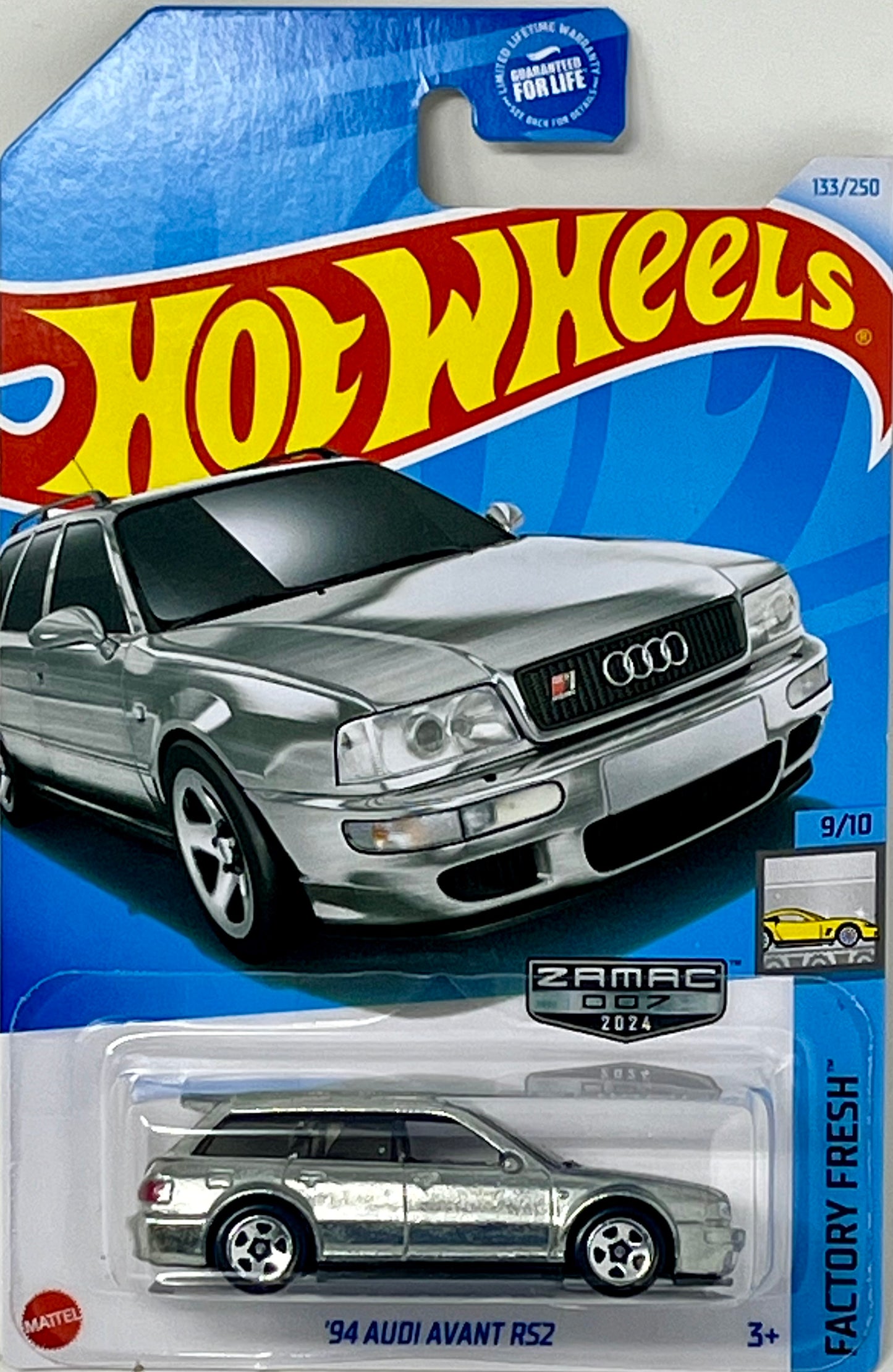 Hot Wheels ‘94 Audi Avant RS2 ZAMAC 133/250 Factory Fresh 9/10