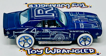 2 x 2024 Hot Wheels 1967 Camaro Blue HW Art Cars Mattel Toy Car Vehicle