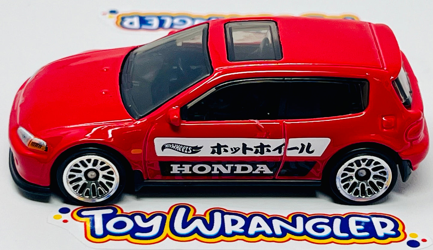 Two Hot Wheels  Red '92 Honda Civic EG (#4/10)  J-Imports