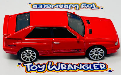 Two Hot Wheels HW Turbo 87 Audi Quattro Red