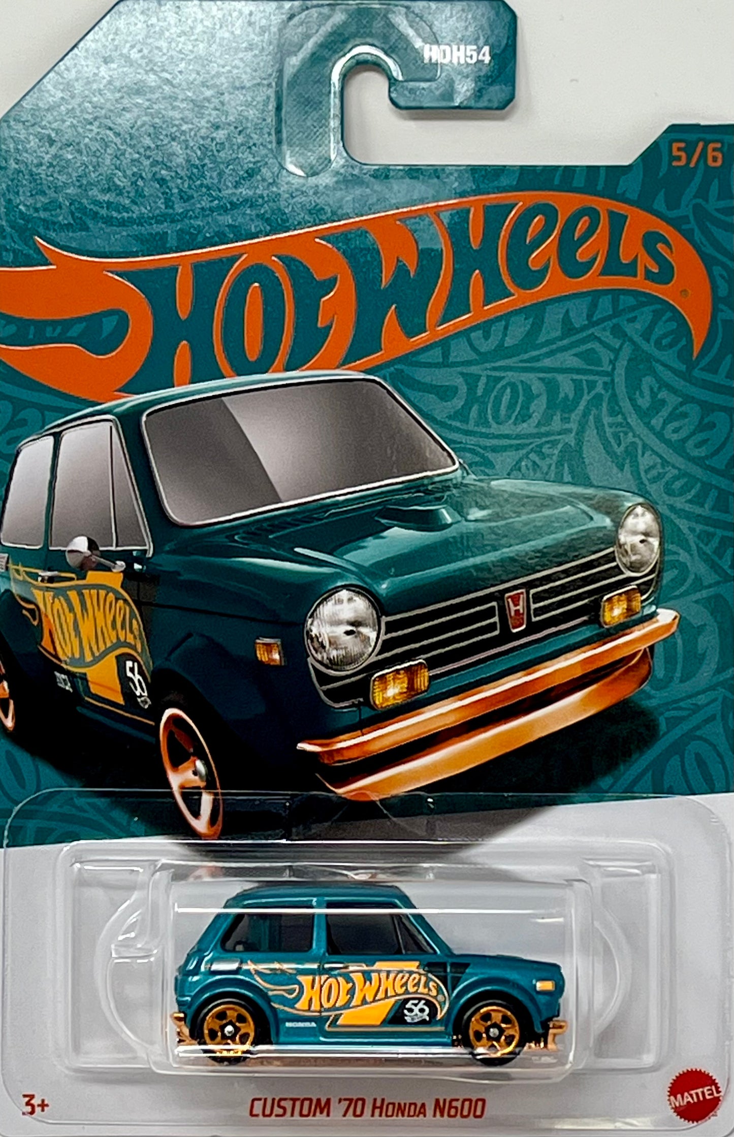 Hot Wheels Custom '70 Honda N600 56th Pearl & Chrome 5/6 Teal