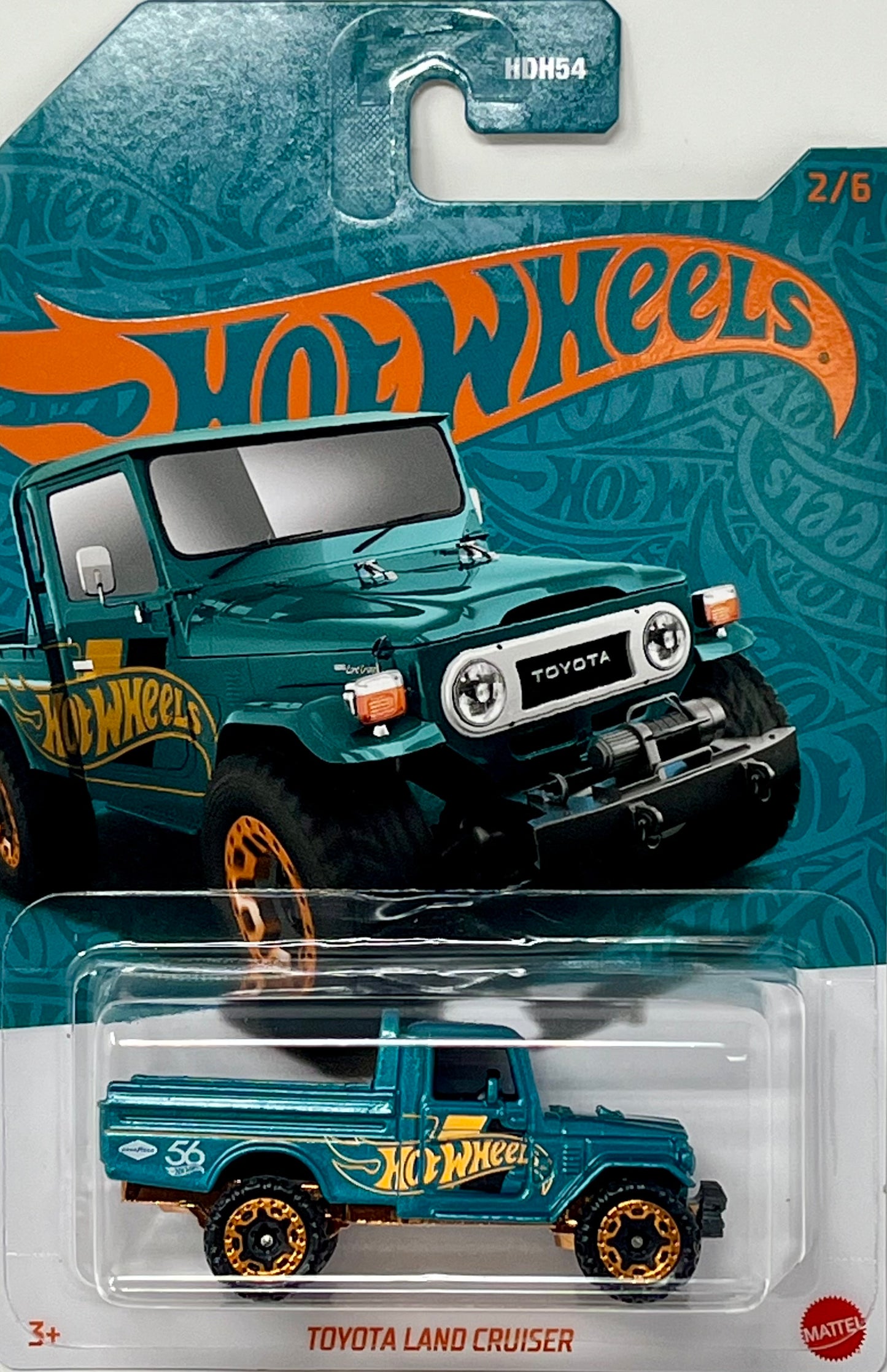 Hot Wheels Toyota Land Cruiser FJ40 56th Anniversary Teal & Orange Series