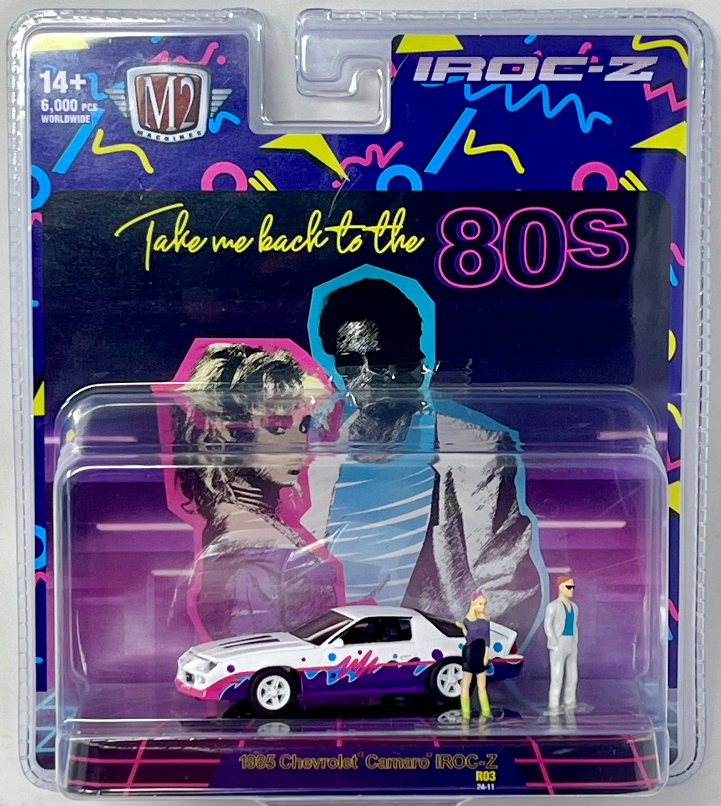 2024 M2 Take Me Back To The 80s 1985 Chevrolet Camaro IROC-Z 1:64 New