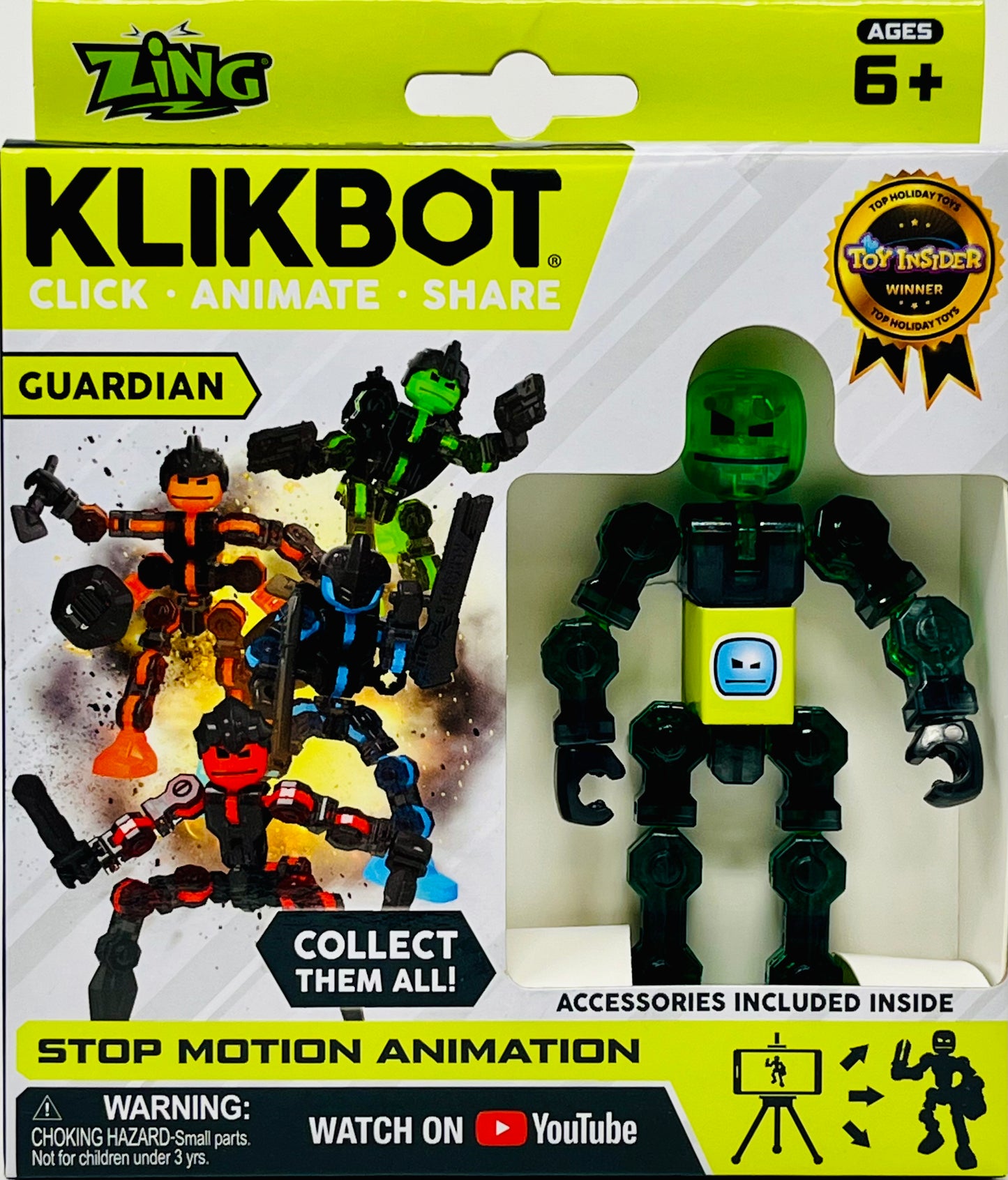 Zing Klikbot Guardians Stop Motion Animation Blitz Figure