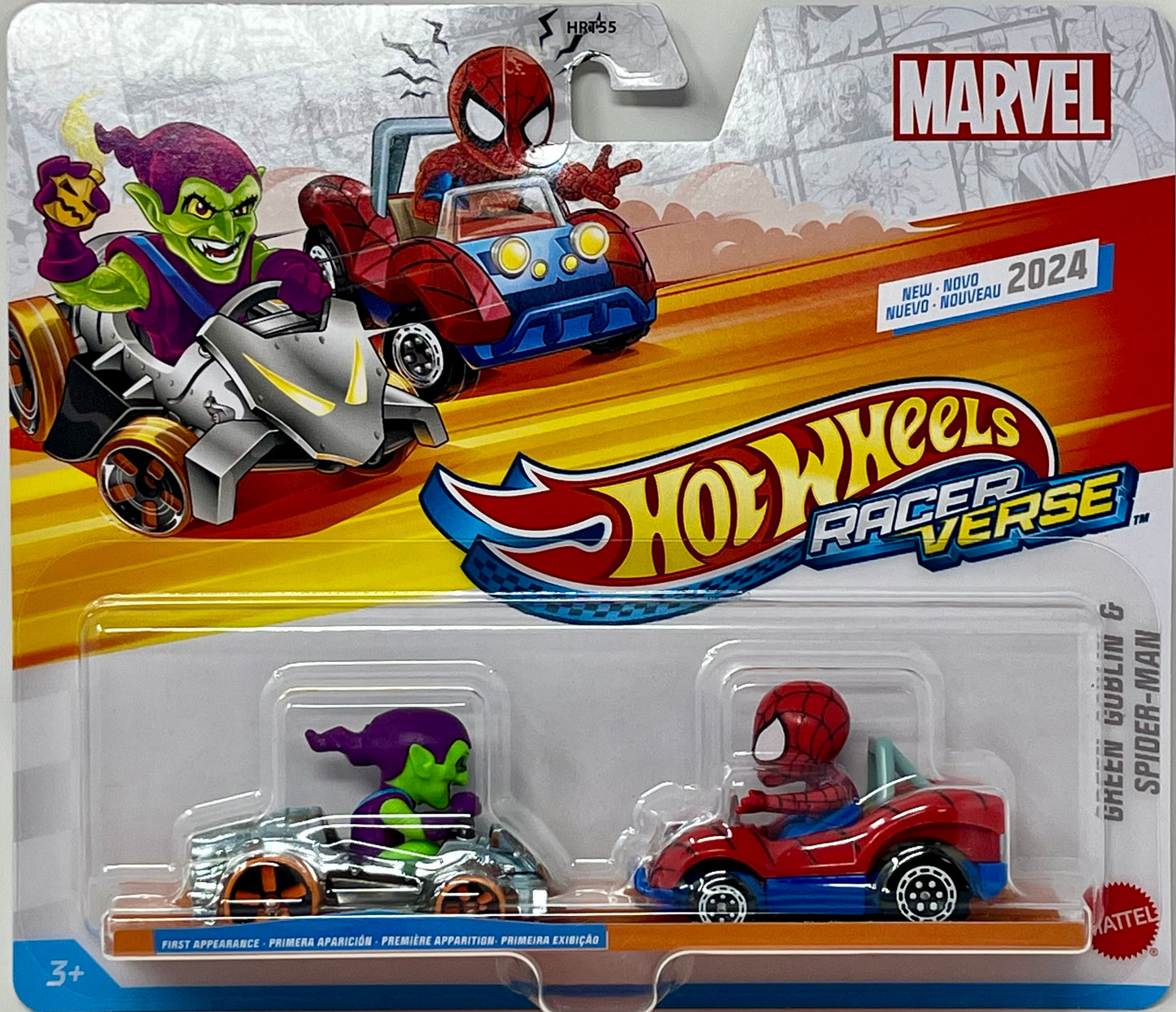 Hot Wheels Racer Verse Marvel Green Goblin & Spider-Man 2 Pack