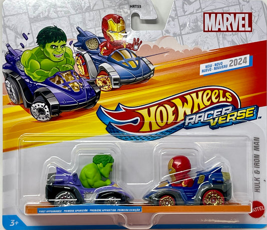 Hot Wheels Racer Verse Marvel Hulk & Iron Man 2024