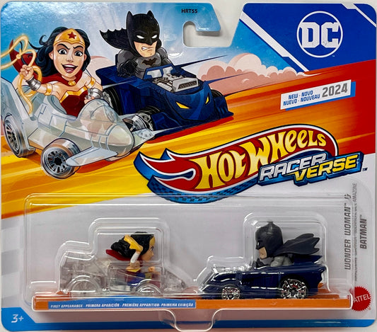 Hot Wheels Racer Verse Batman & Wonder Woman First Appearance 2 Pack 2024