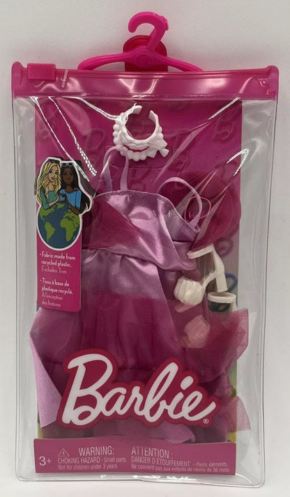 Barbie Fashion Accessories Pack Pink Dress with Necklace And Shoes