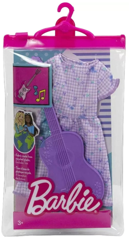 Barbie Career Musician Fashion Pack Lavender Flower Dress with Guitar