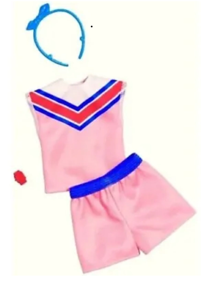 Barbie Doll Clothes Cute Pink Short Outfit 4 Piece Set