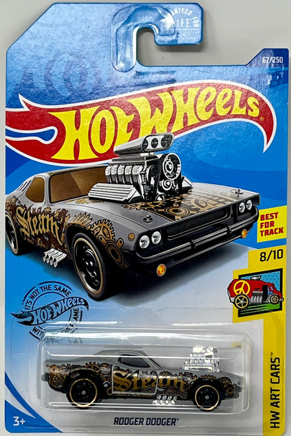 Hot Wheels Rodger Dodger  2017 HW Art Cars 8/10 - Silver  w/Protector