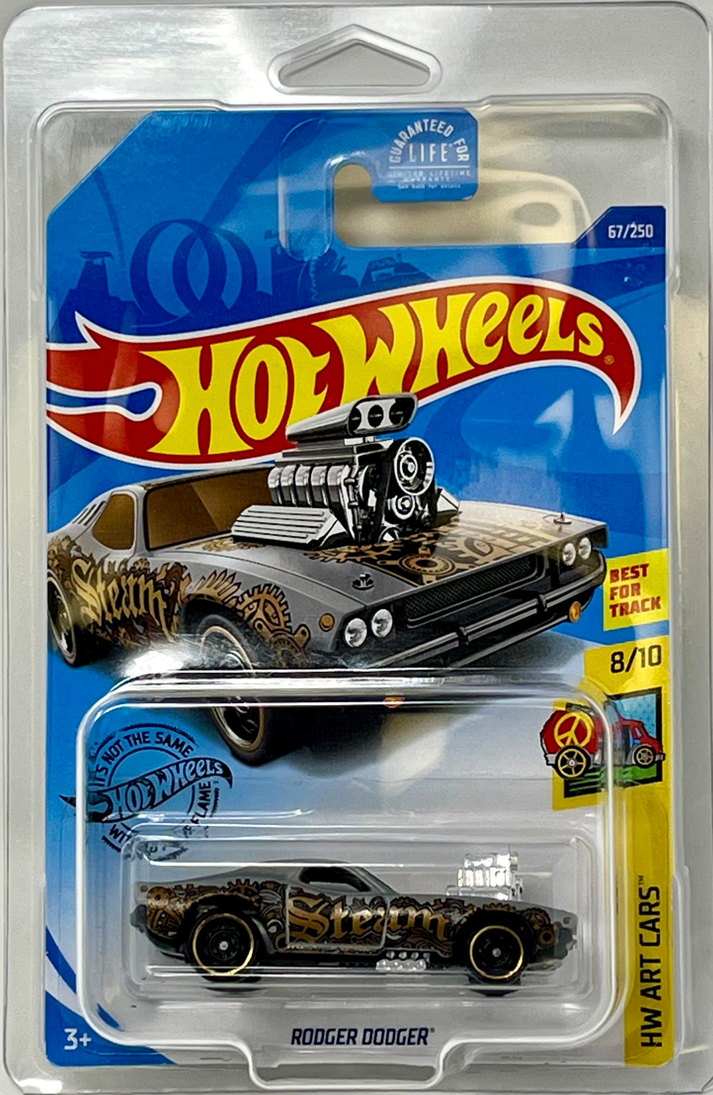 Hot Wheels Rodger Dodger  2017 HW Art Cars 8/10 - Silver  w/Protector