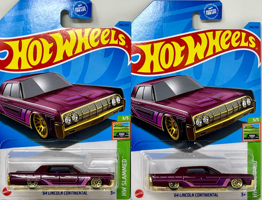 2 X Hot Wheels '64 Lincoln Continental #246 HW Slammed 5/5