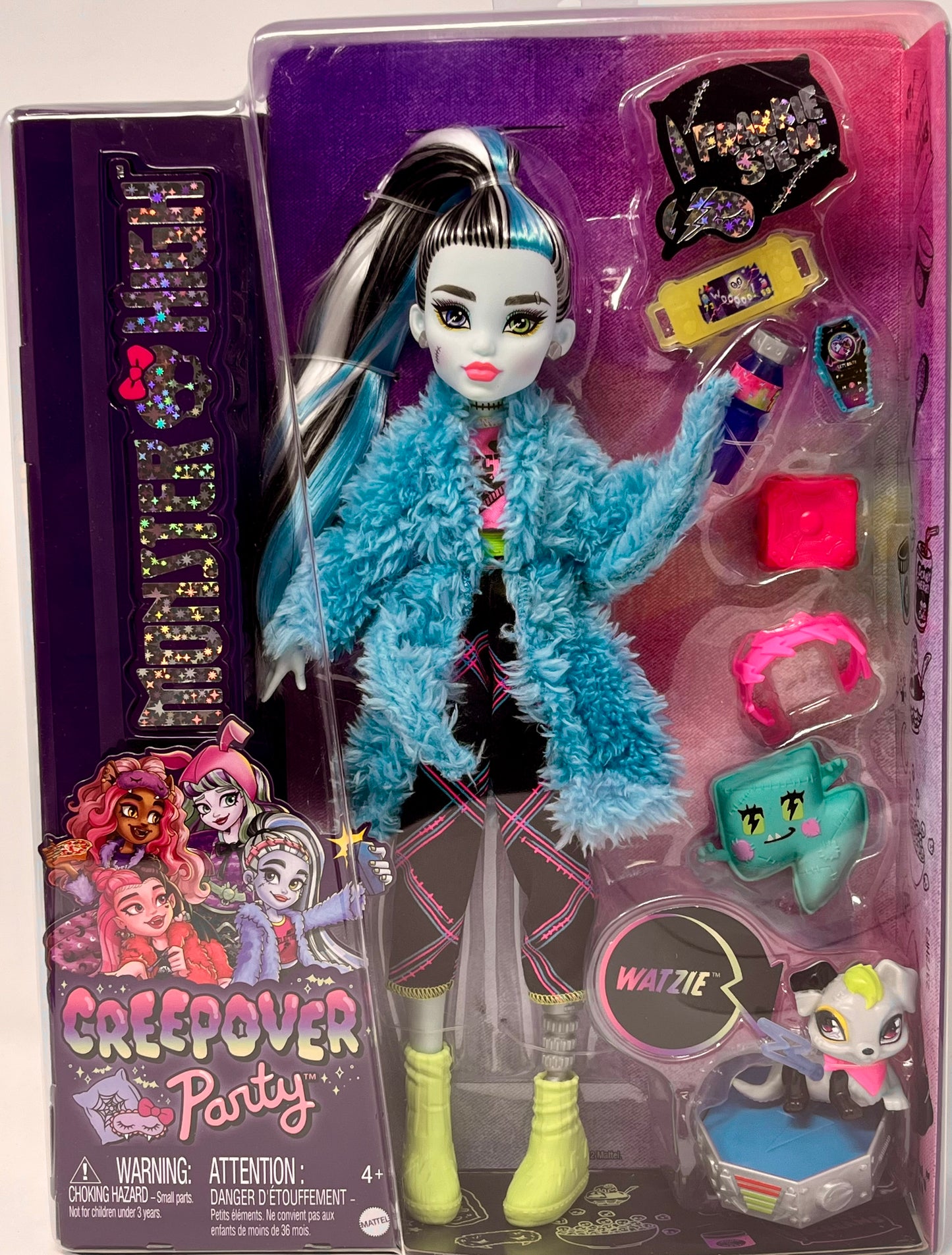 Monster High Creepover Party Frankie Stein Doll & Pet Watzie W/ Accessories