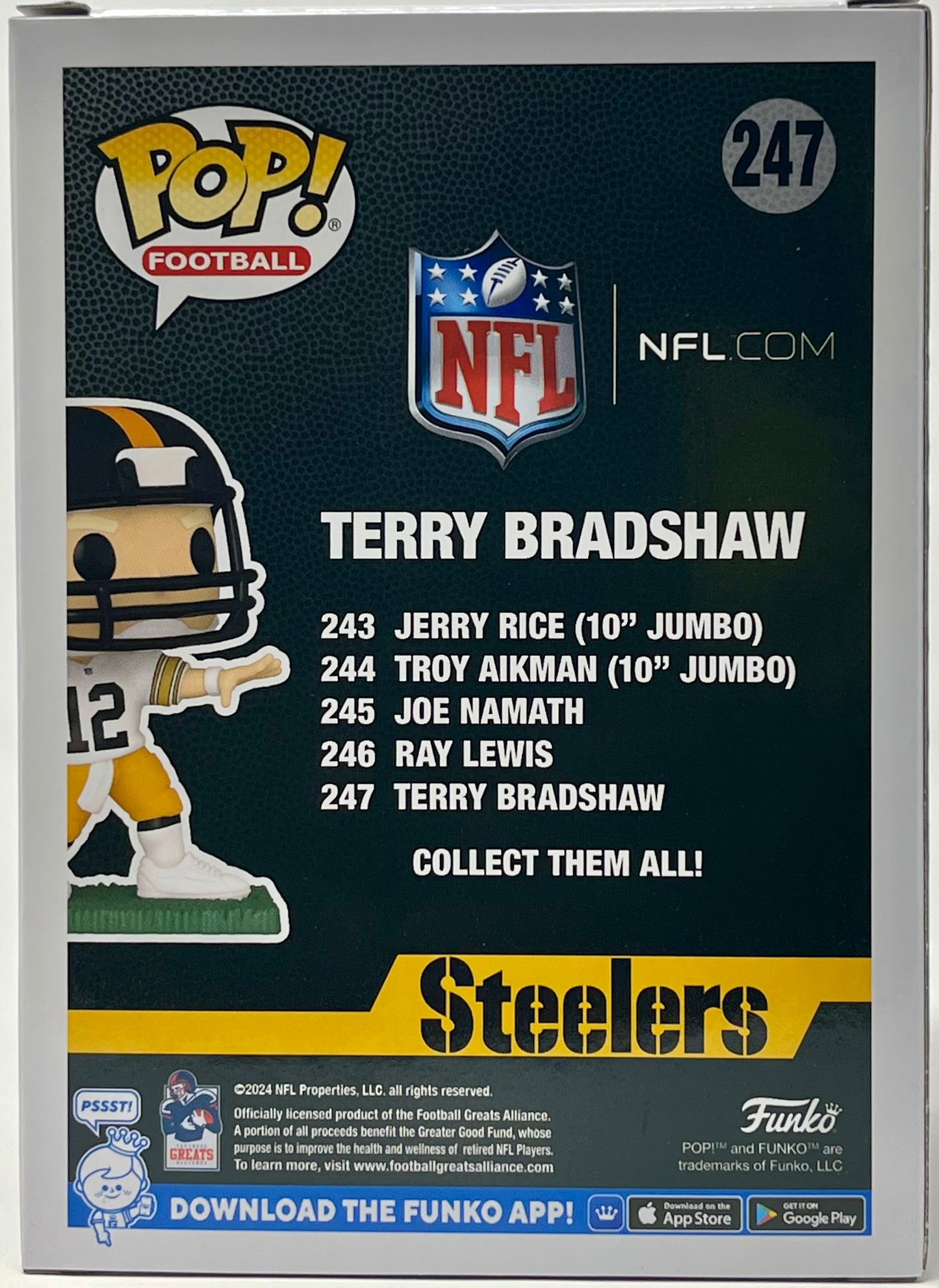 NFL Officially Licensed Terry Bradshaw #247 Pittsburgh Steelers Funko Pop