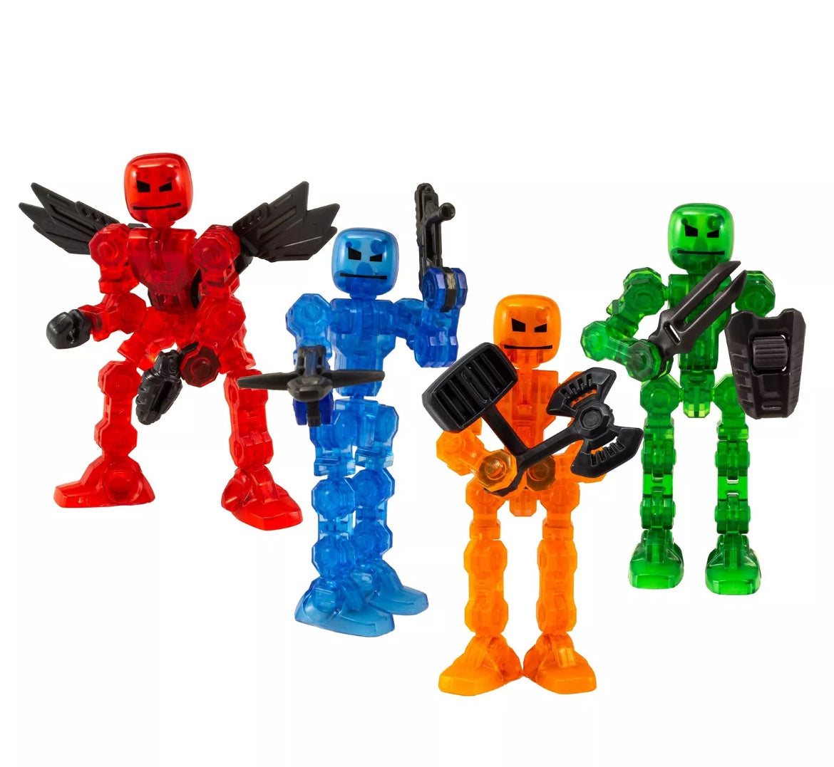 Klikbot Complete Set of 4 Poseable Action Figures with Weapons