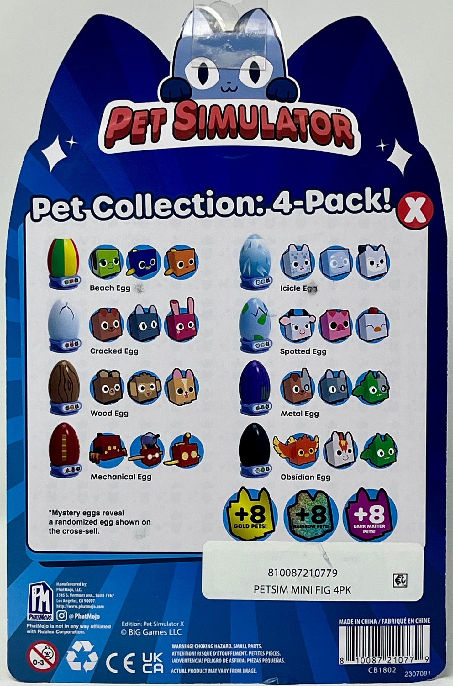 Phatmojo Simulator X Mystery Pet Minifigure Collectibles - 4 Pack