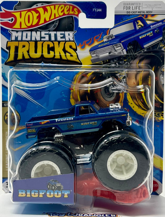 Hot Wheels 1/64 Diecast Monster Trucks Blue Bigfoot Leading Legends