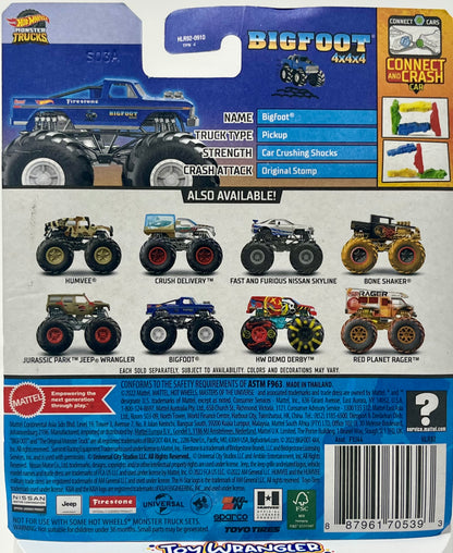 Hot Wheels 1/64 Diecast Monster Trucks Blue Bigfoot Leading Legends