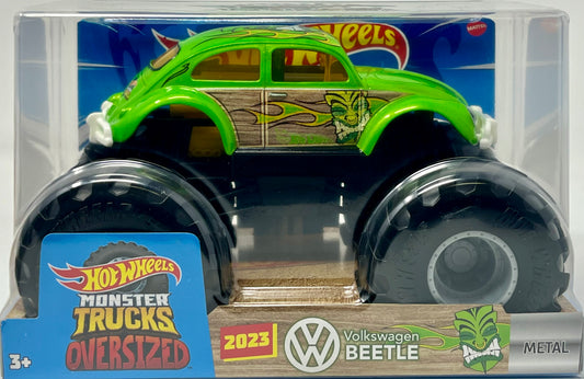 Hot Wheels Monster Trucks Oversized Volkswagen Beetle Green VW 1:24