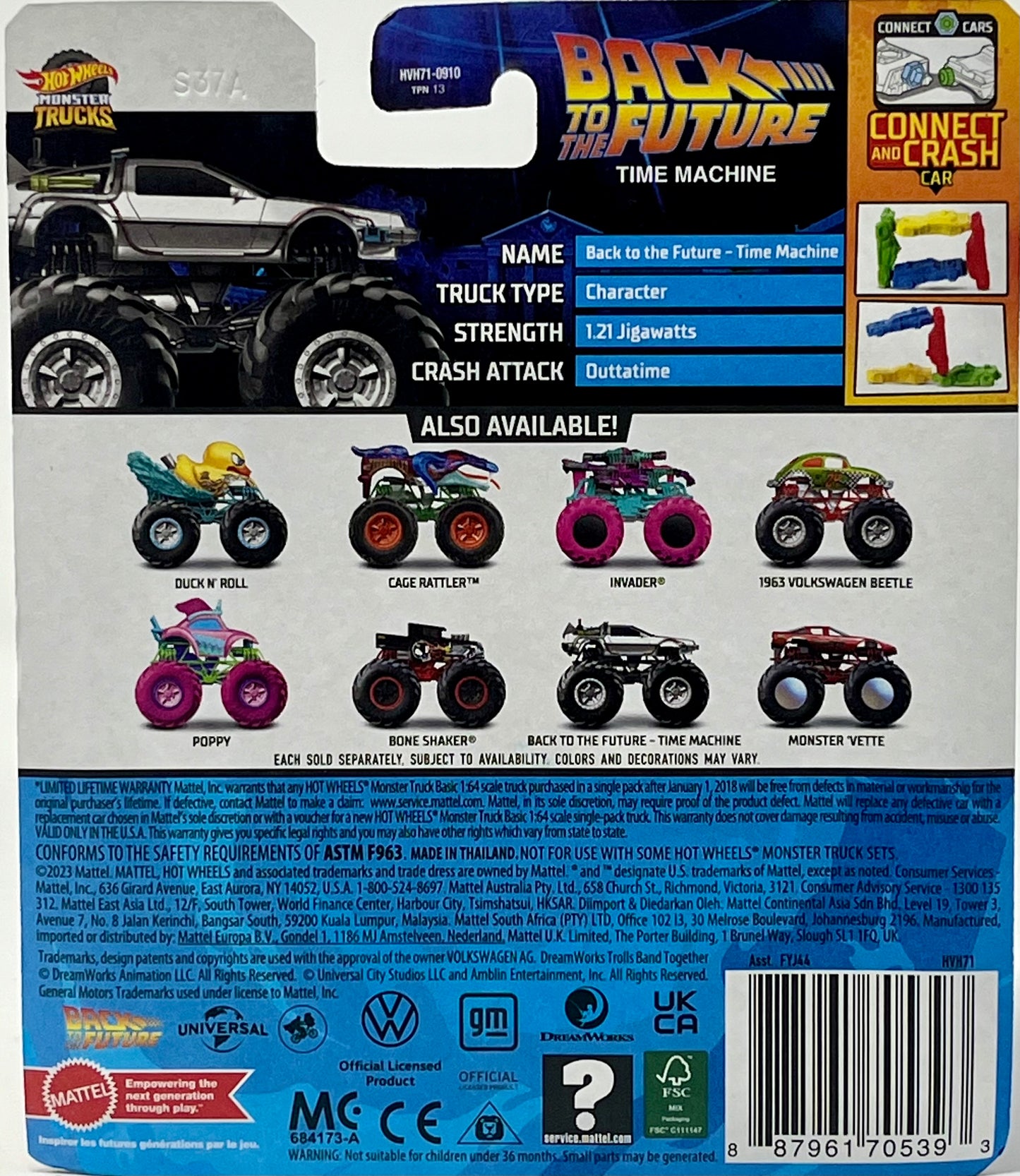 Hot Wheels Monster Trucks Back To The Future Delorean Time Machine