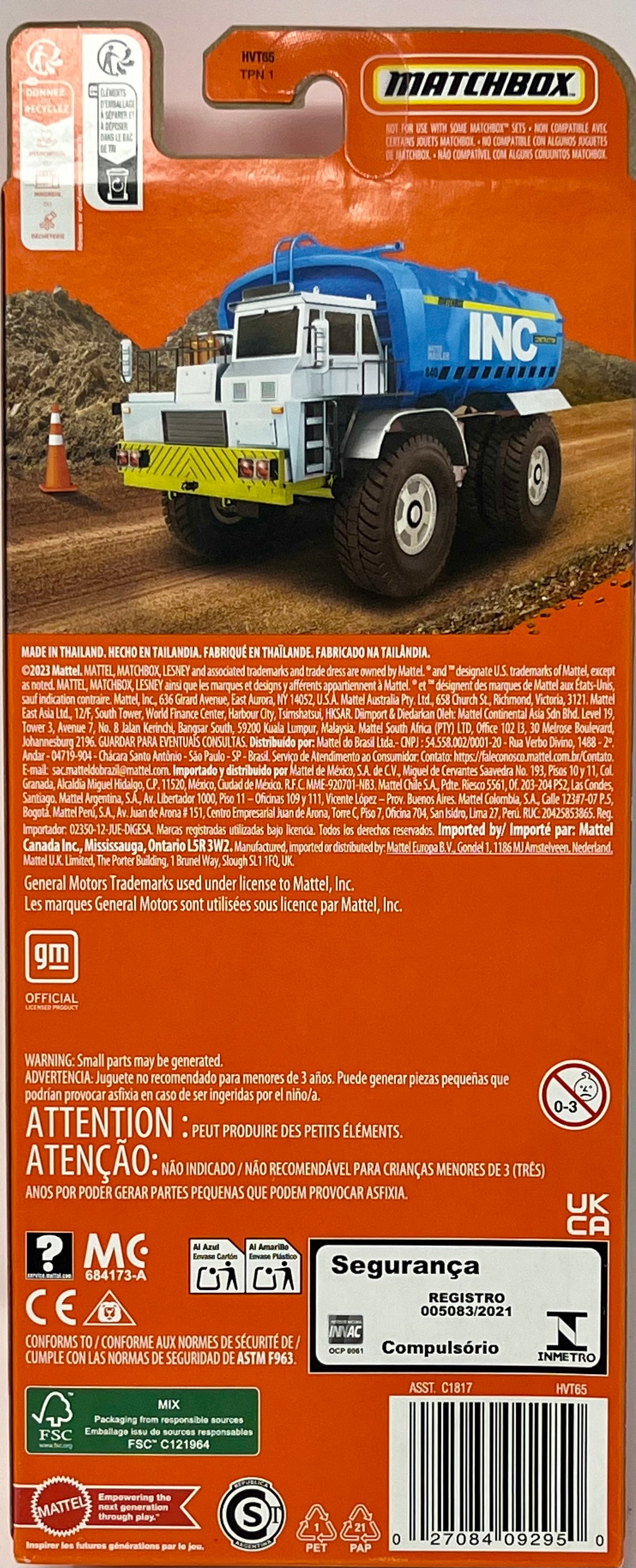 Matchbox MBX Construction V 5-Pack | Chevy Colorado | INC CONSTRUCTION