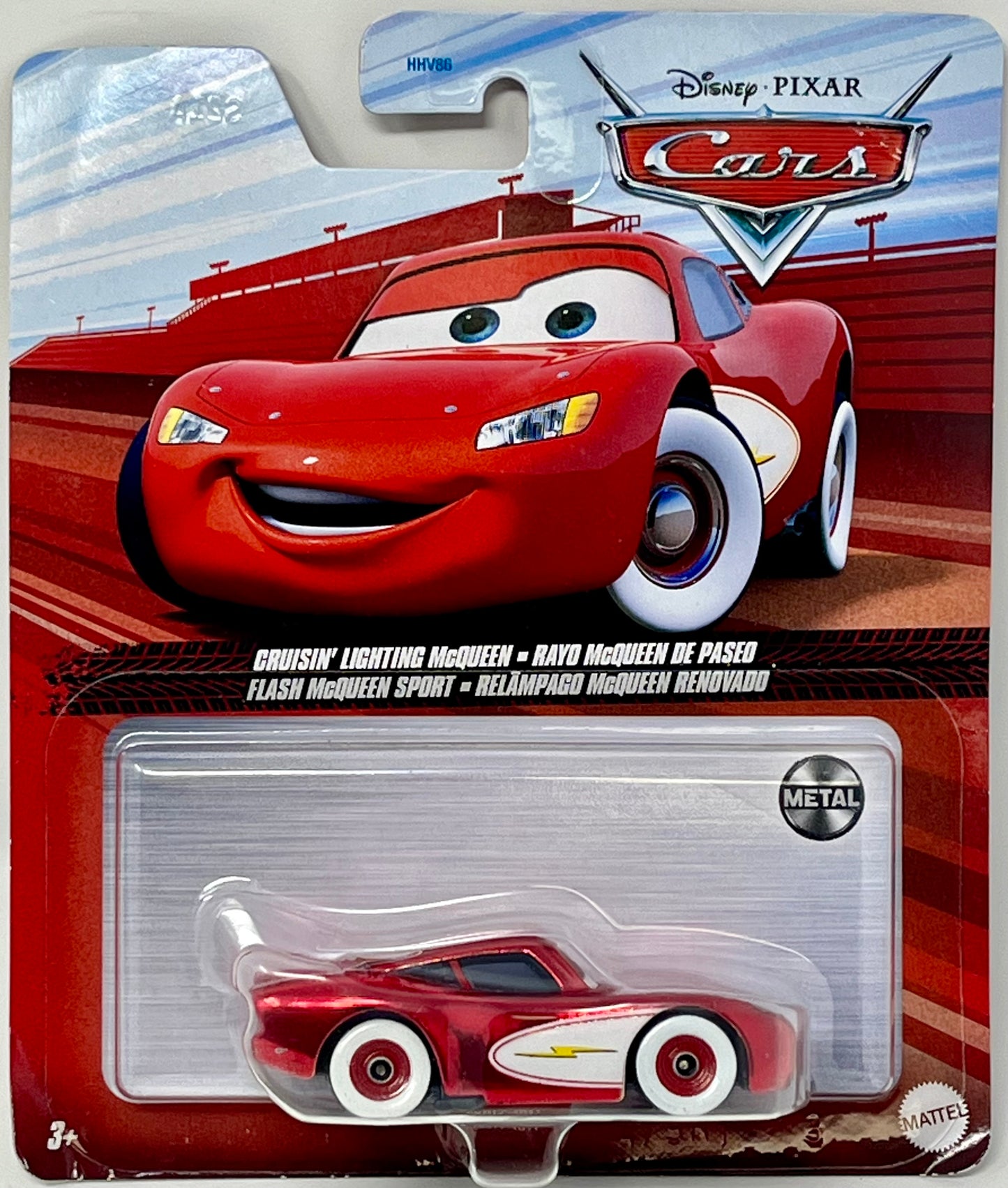 Disney Pixar Cars Cruisin Lightning McQueen Metallic Red 1:55 Corvette