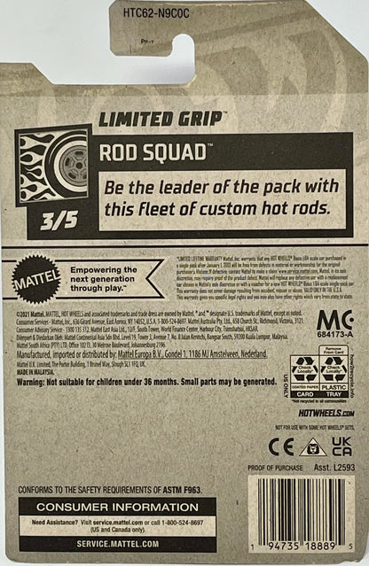 Hot Wheels 2024 - Limited Grip - Red - Rod Squad 3/5 w/Protector