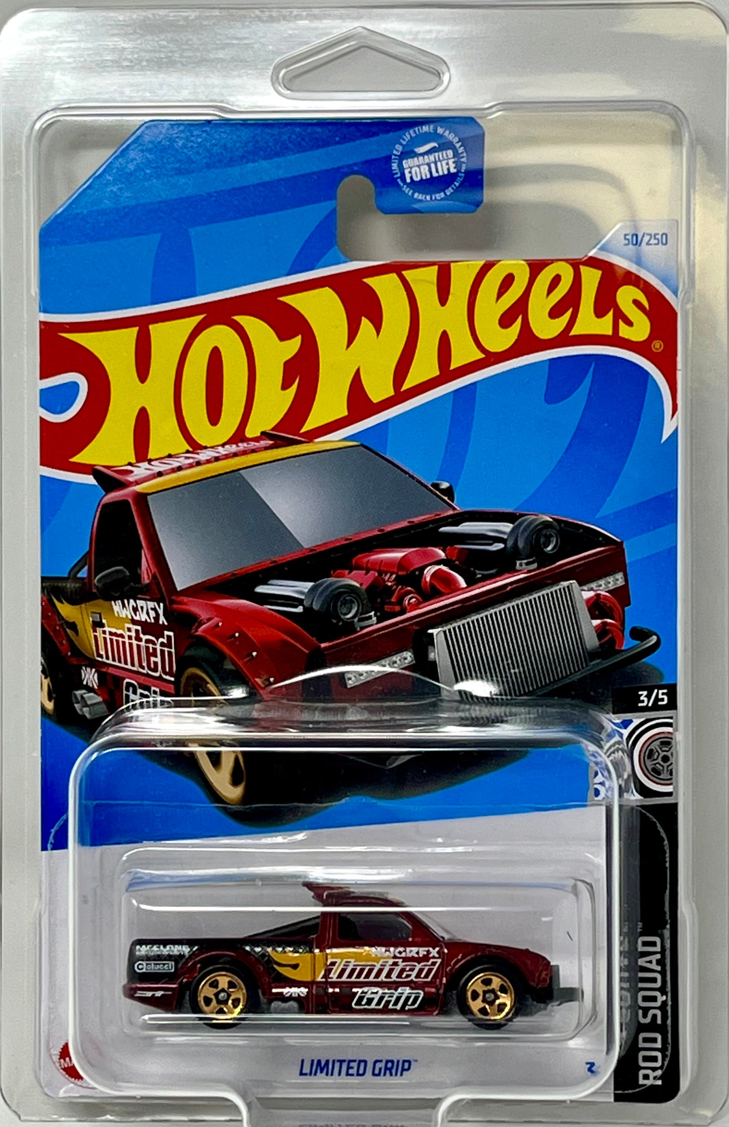 Hot Wheels 2024 - Limited Grip - Red - Rod Squad 3/5 w/Protector