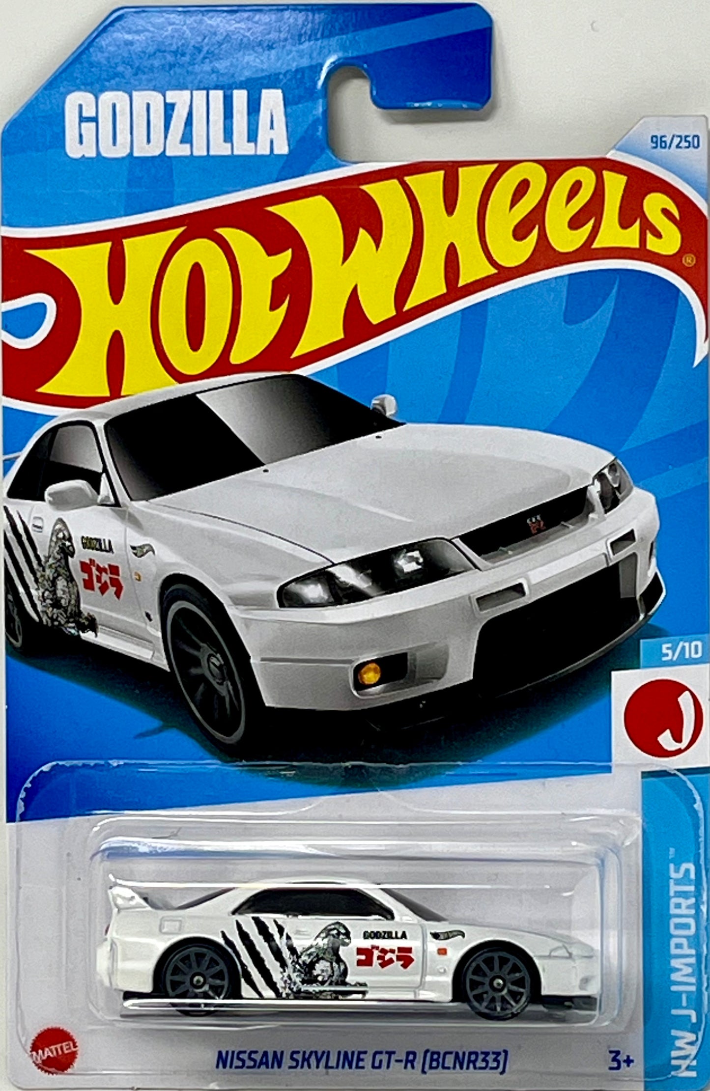 Hot Wheels Nissan Skyline GT-R (BCNR33) Godzilla 5/10 HW-J Imports 96/250