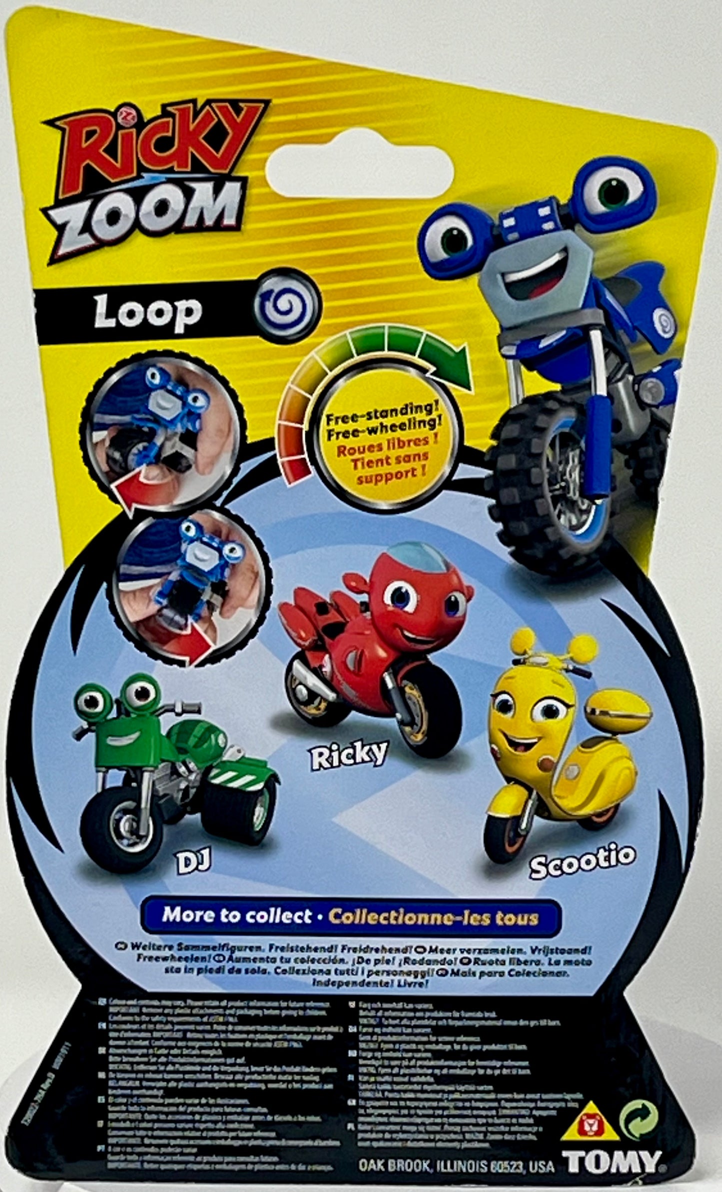 Ricky Zoom-Loop Hoopla Motorcycle Toy Action Figure 3”