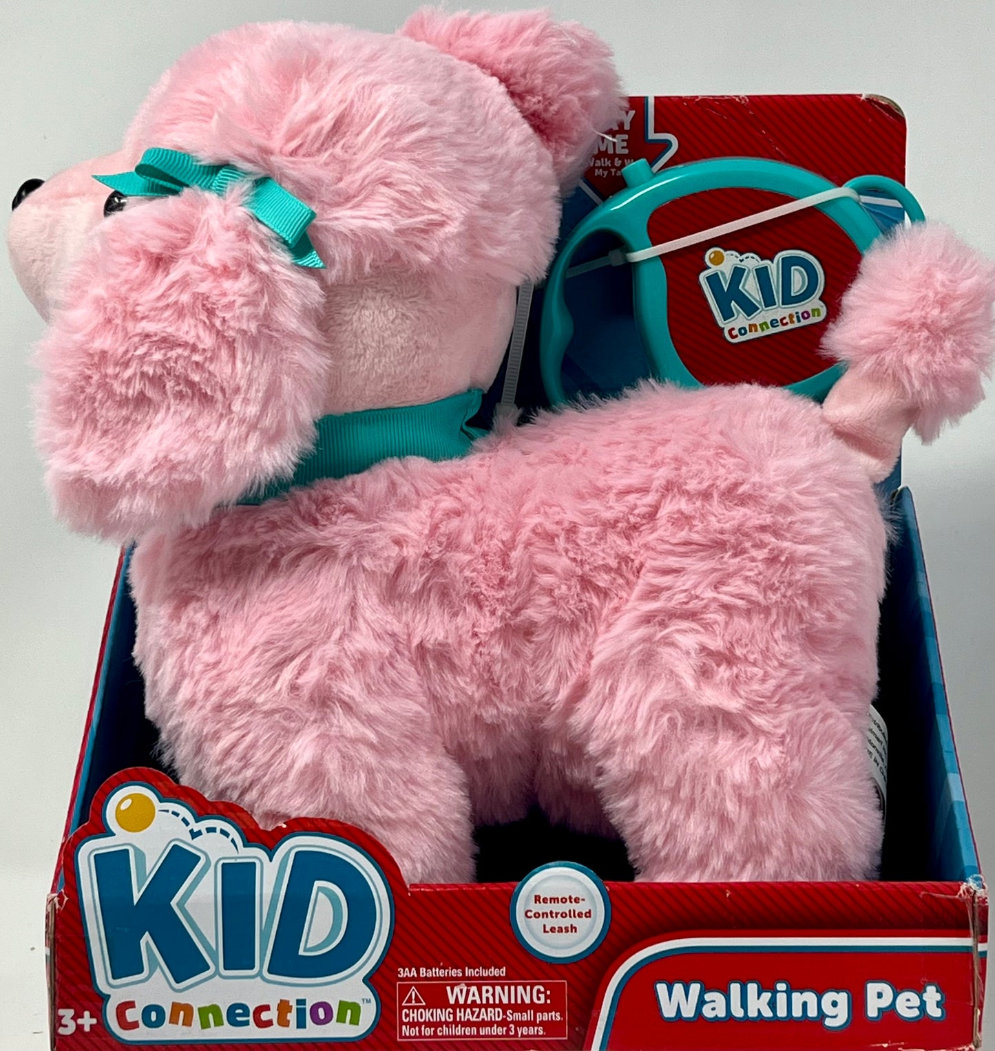 Walking Barking Pink Poodle Sound Remote Control Leash, Kid Connection 9"