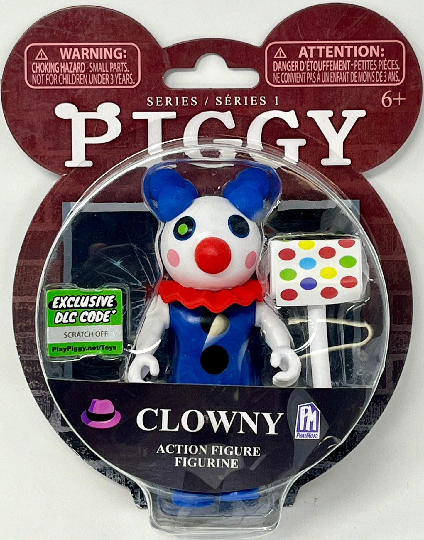 PIGGY Action Figure - Clowny Articulated Buildable Action Figure Toy, Series 1 Collectible