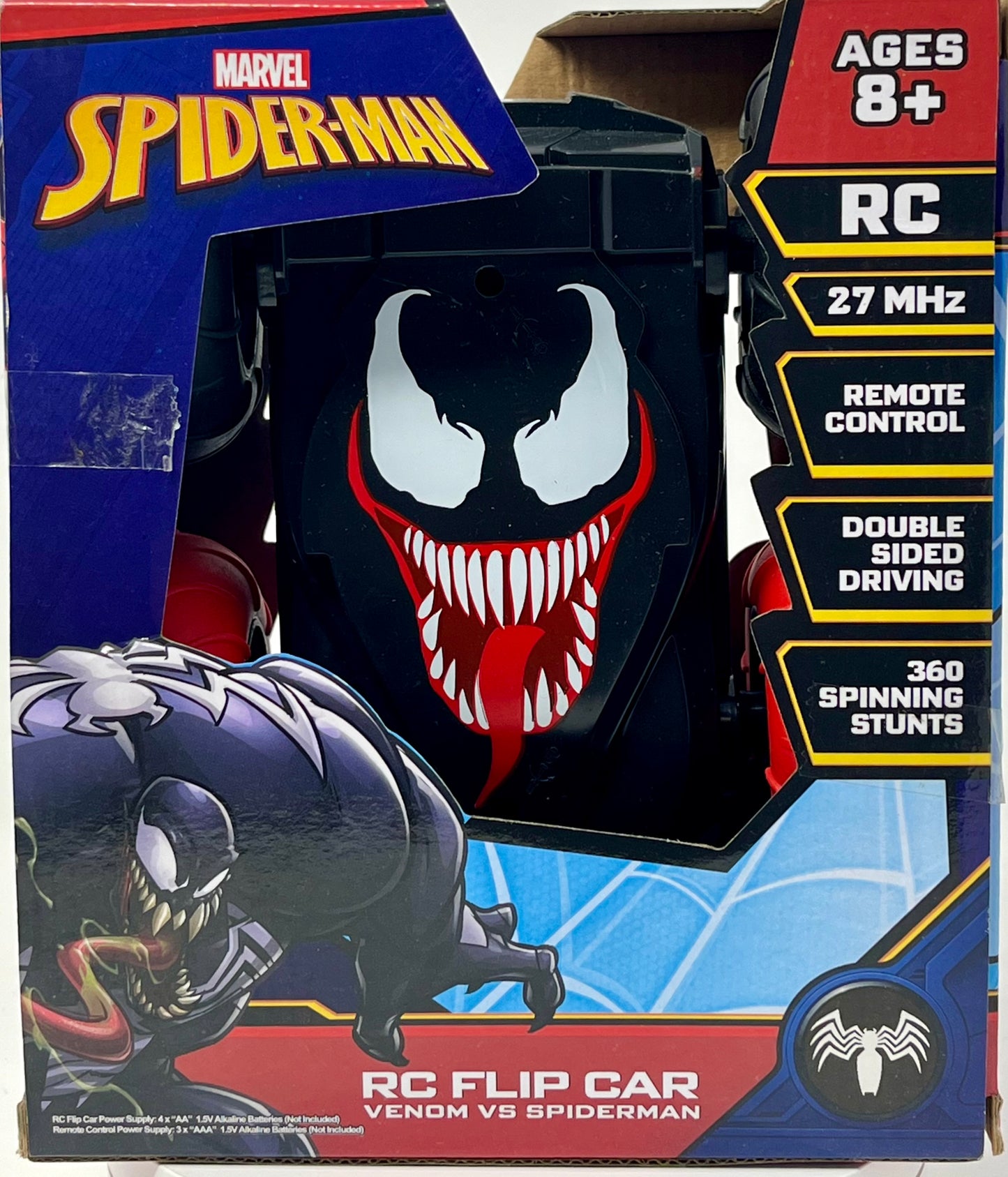 Marvel Spider-Man Venom Vs Spiderman Remote Control RC Flip Car