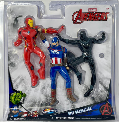 SwimWays Marvel Avengers Dive Character Figures - Set of 3 - Water Toys